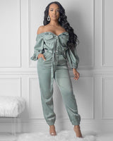 Tiny Temptations Off The Shoulder Jumpsuit