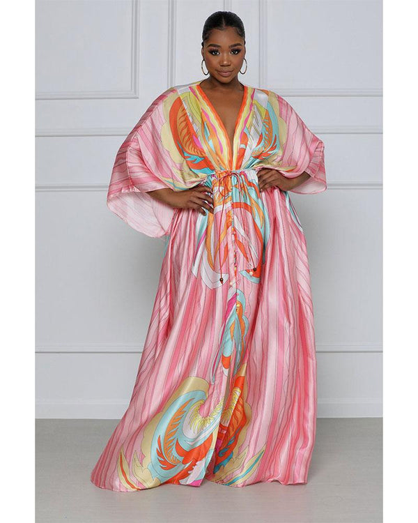 Take Me Away Satin Maxi Dress