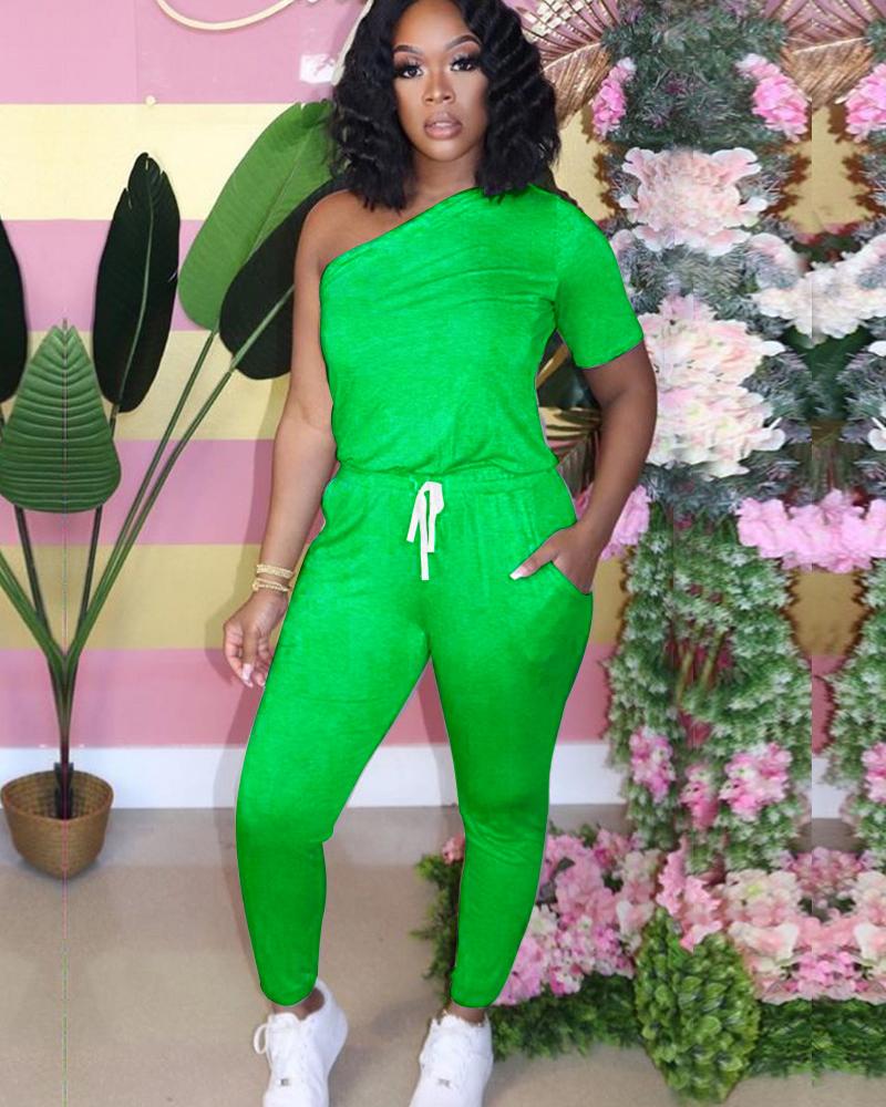 Perlina Single Sleeve Jogger Jumpsuit