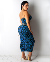 Cheetah midi dress