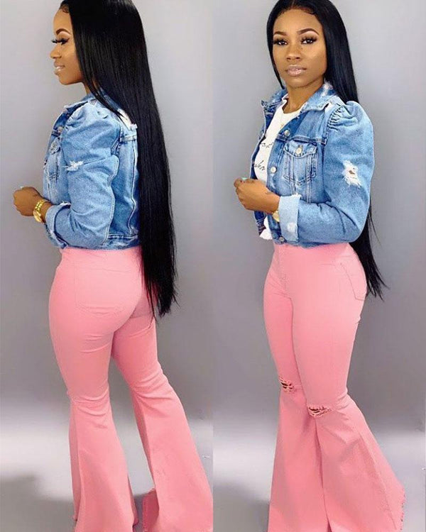 The Perfect Pink Denim Jeans