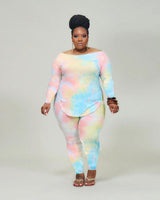 Tie dye plus 2pc set