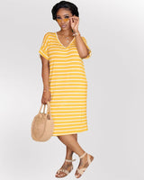 Sway With The Wind Striped Midi Dress