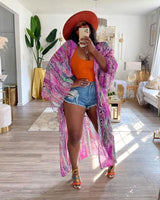 Mixed Animal Print Kimono