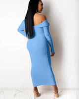 Long Sleeve Ribbed Dress