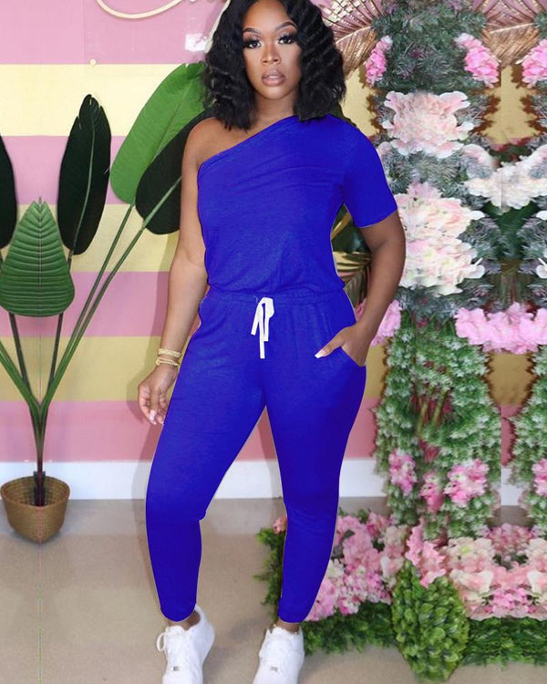 Perlina Single Sleeve Jogger Jumpsuit