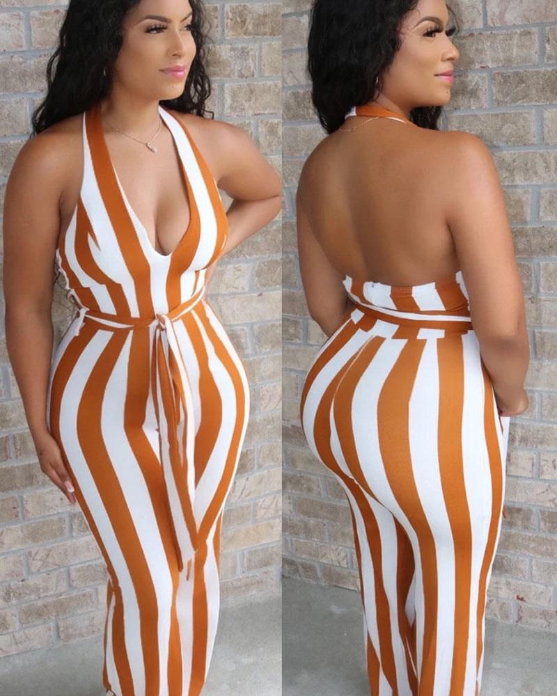 REILLY STRIPE JUMPSUIT