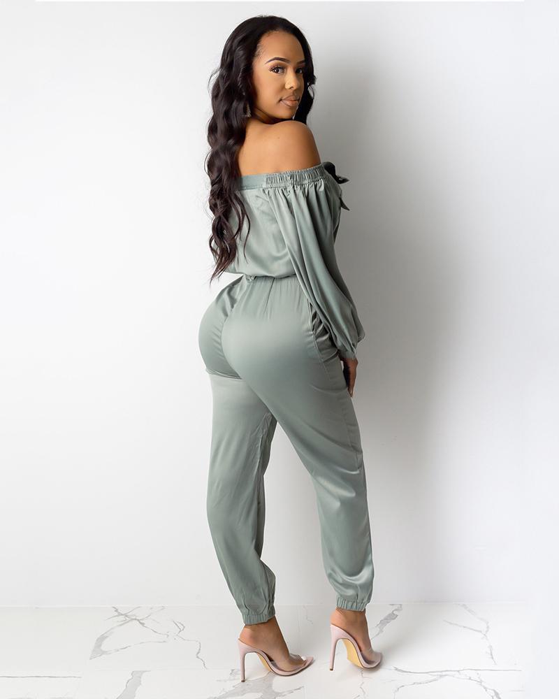 Tiny Temptations Off The Shoulder Jumpsuit