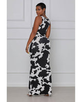 makin' money mooooves knotted maxi dress