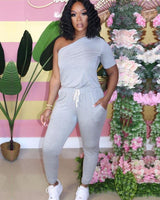 Perlina Single Sleeve Jogger Jumpsuit