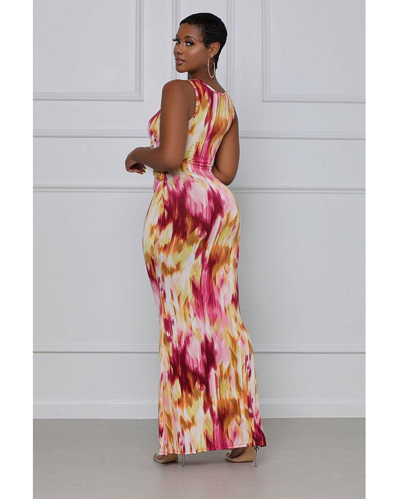 makin' money mooooves knotted maxi dress