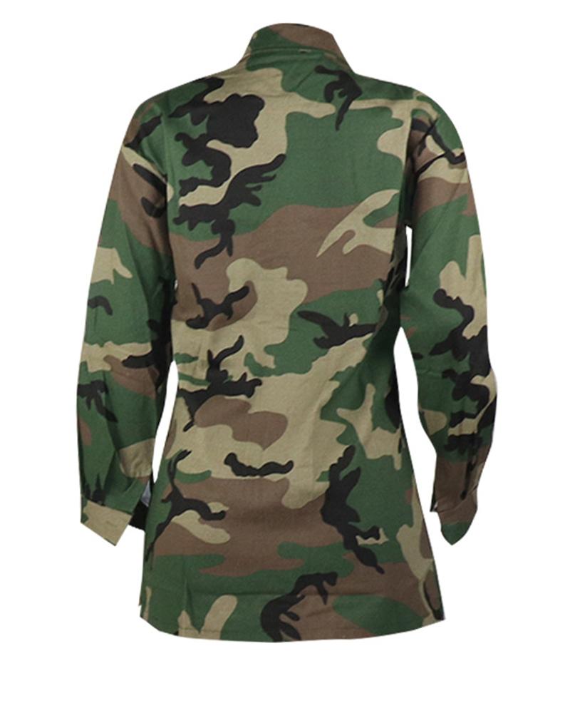 Lip Print Stand Collar Camo Jacket