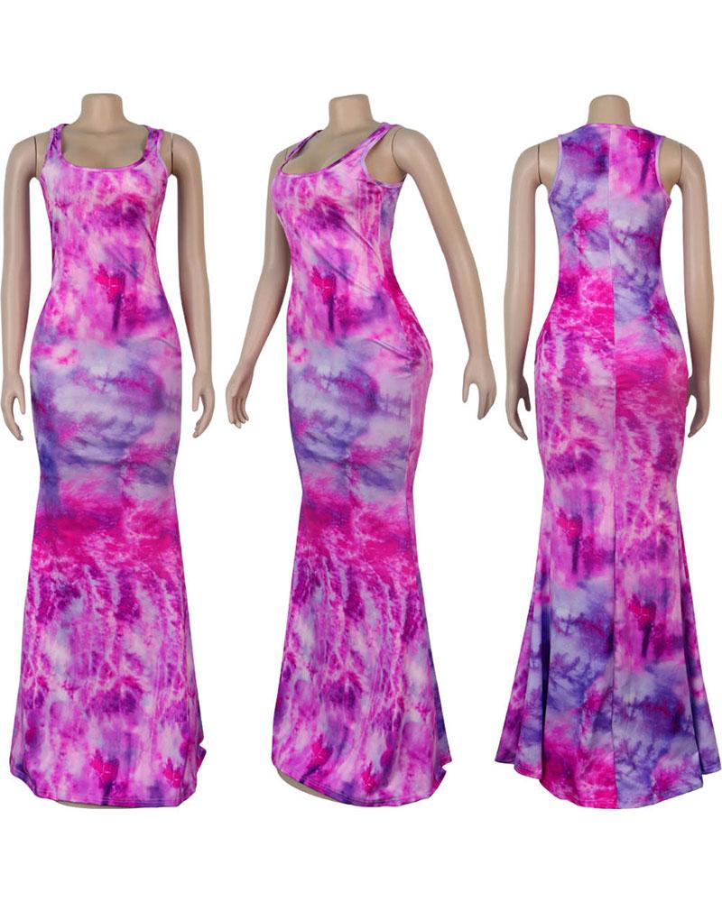 Tie Dye fish tail dress