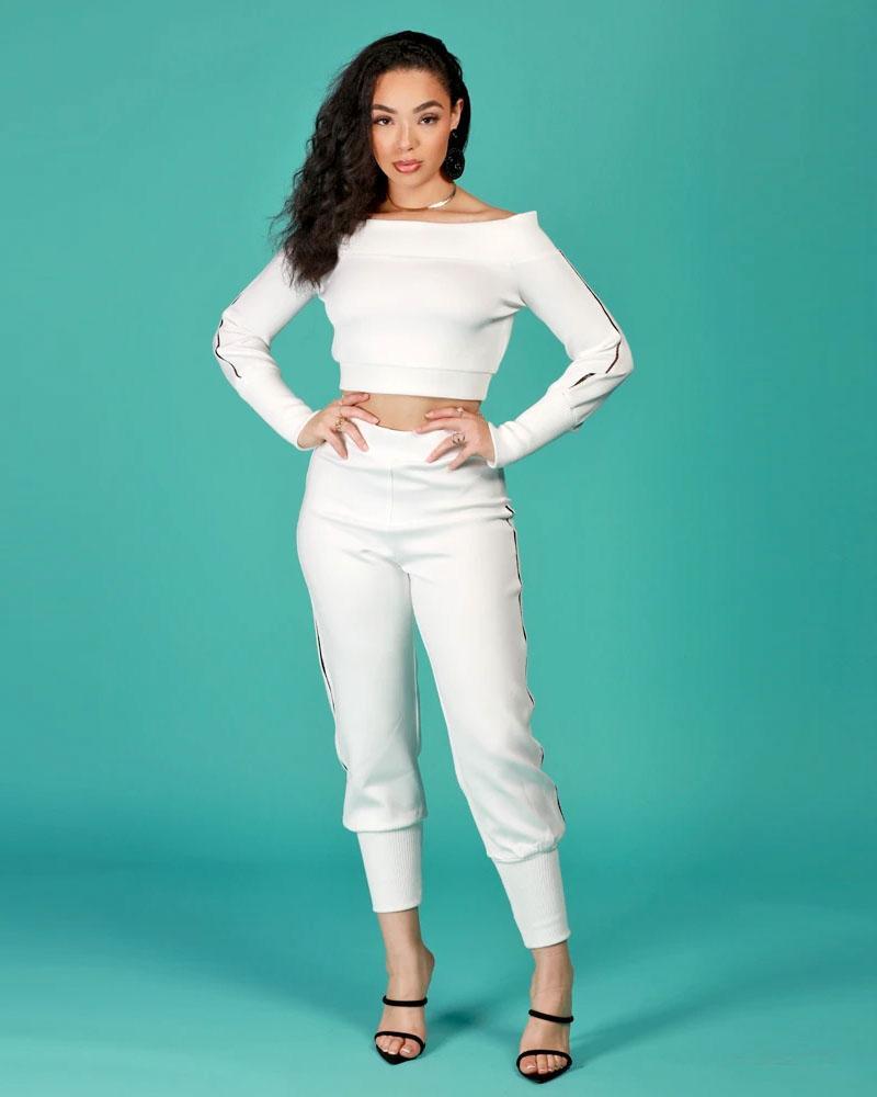 COLD SHOULDER 2PC JOGGER SET